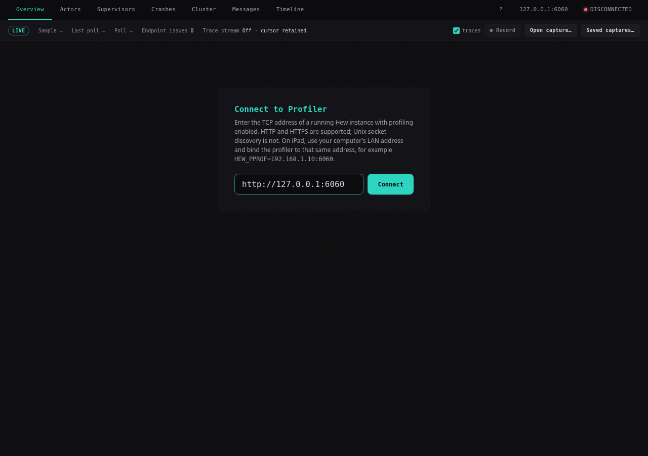 Connect to Profiler in the current app.